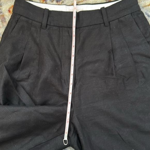 Aritzia Black Wide-Leg Trousers effortless linen - Picture 9 of 10